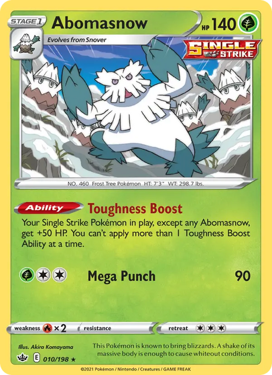 Abomasnow 10 Chilling Reign Pokesingles