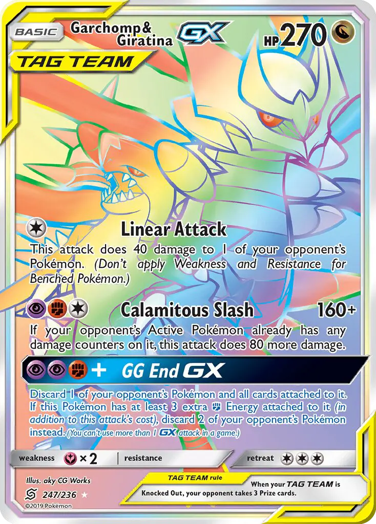 Garchomp & Giratina GX 247 Unified Minds Pokesingles