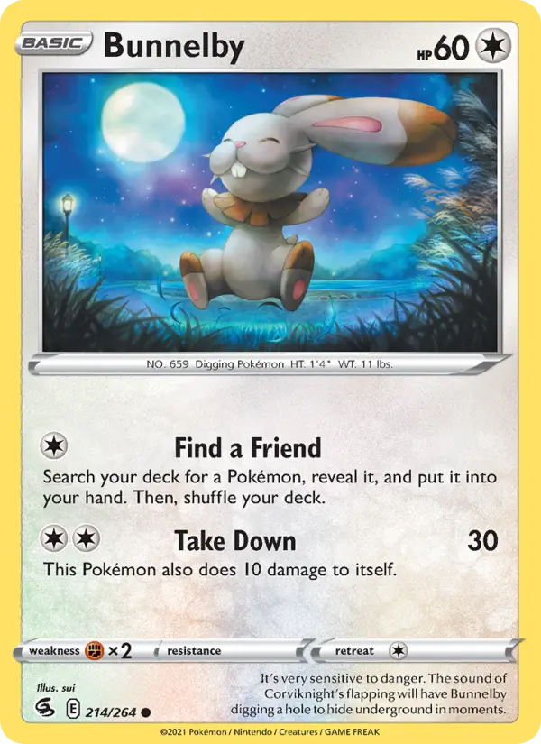 Bunnelby 214 Fusion Strike Pokesingles
