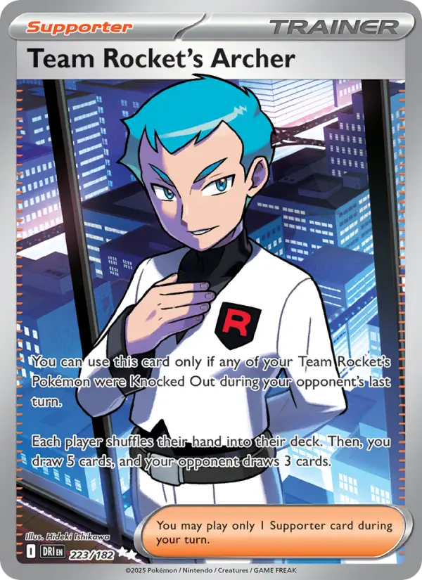 Team Rocket's Archer 223 Destined Rivals Pokesingles