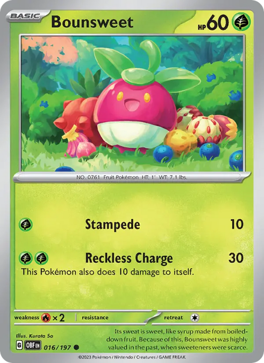 Bounsweet 16 Obsidian Flames Pokesingles