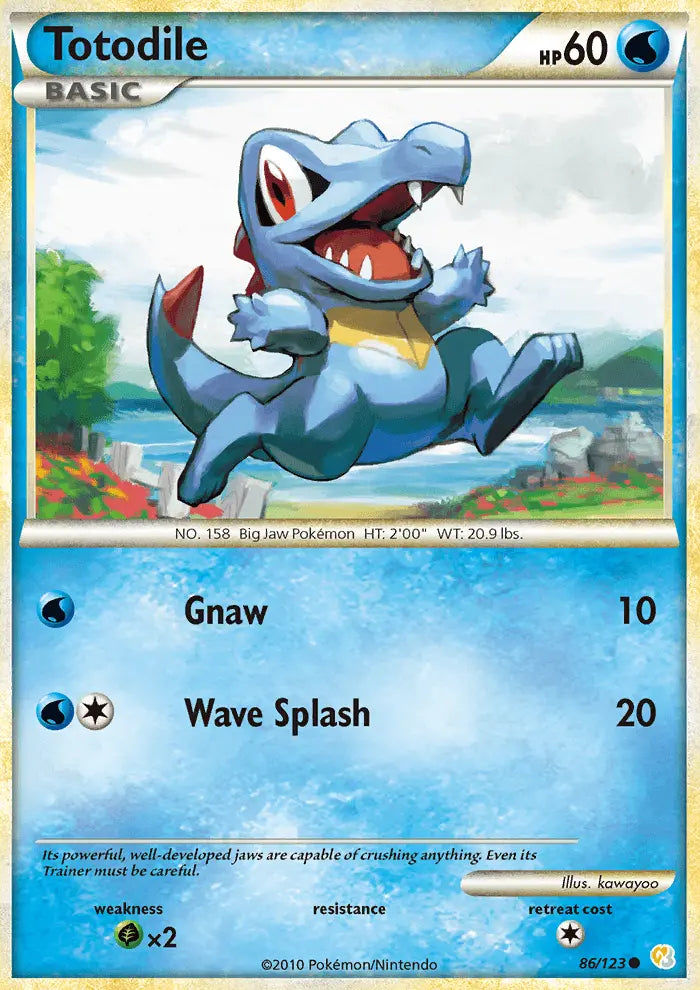 Totodile 86 HeartGold SoulSilver Pokesingles