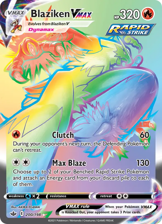 Blaziken VMAX 200 Chilling Reign Pokesingles