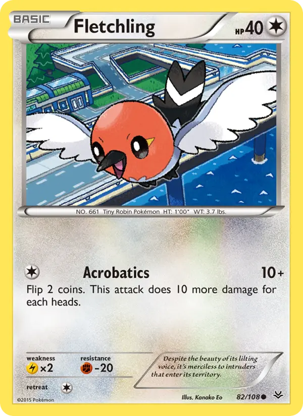 Fletchling 82 Roaring Skies Pokesingles