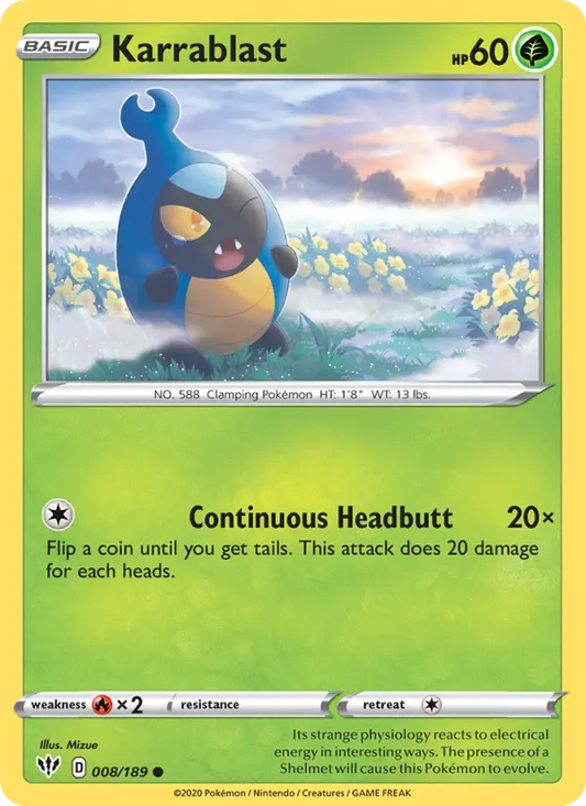Karrablast 8 Darkness Ablaze Pokesingles
