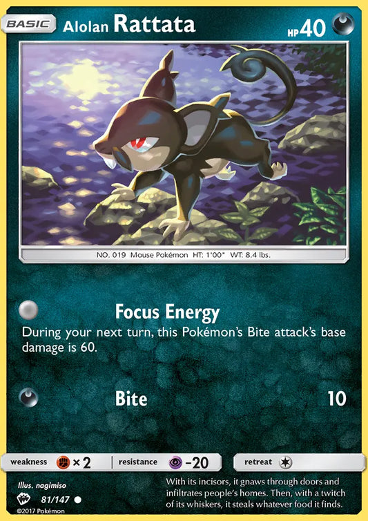 Alolan Rattata 81 Burning Shadows Pokesingles