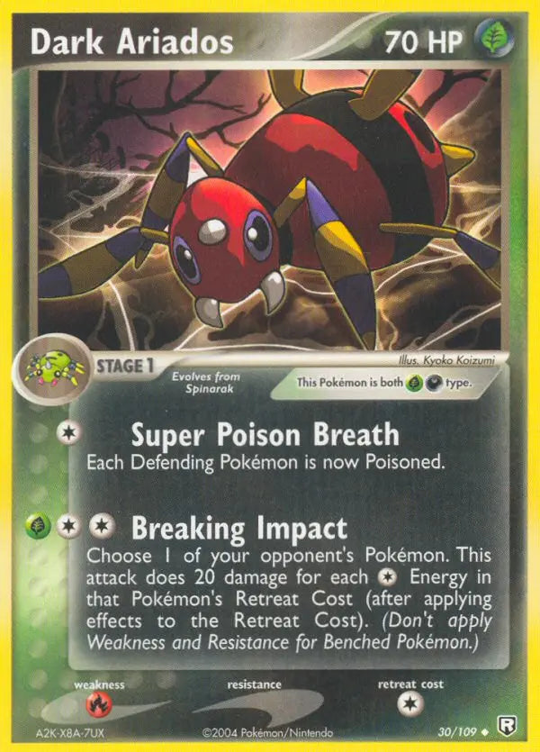 Dark Ariados 30 Team Rocket Returns Pokesingles