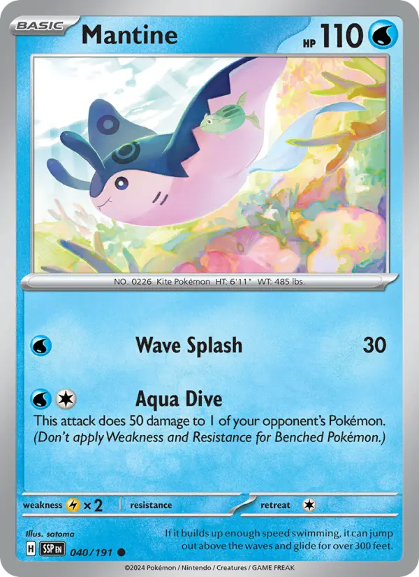 Mantine 40 Surging Sparks Pokesingles
