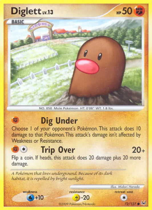 Diglett 72 Platinum Pokesingles