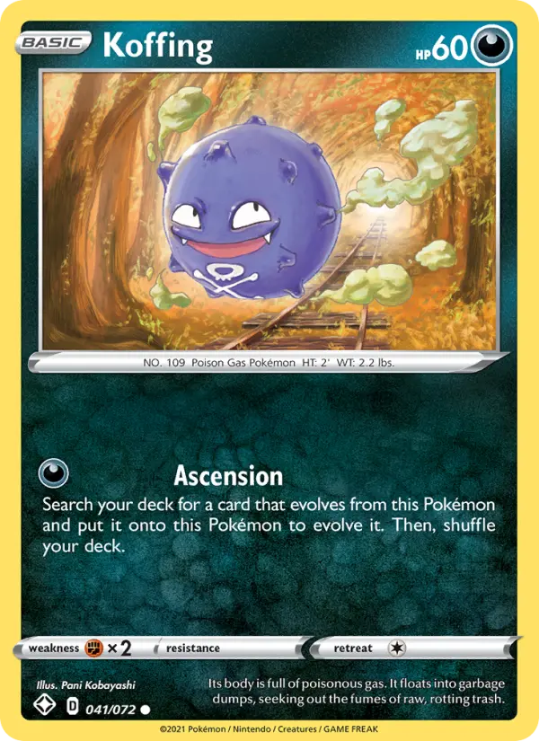 Koffing 41 Shining Fates Pokesingles