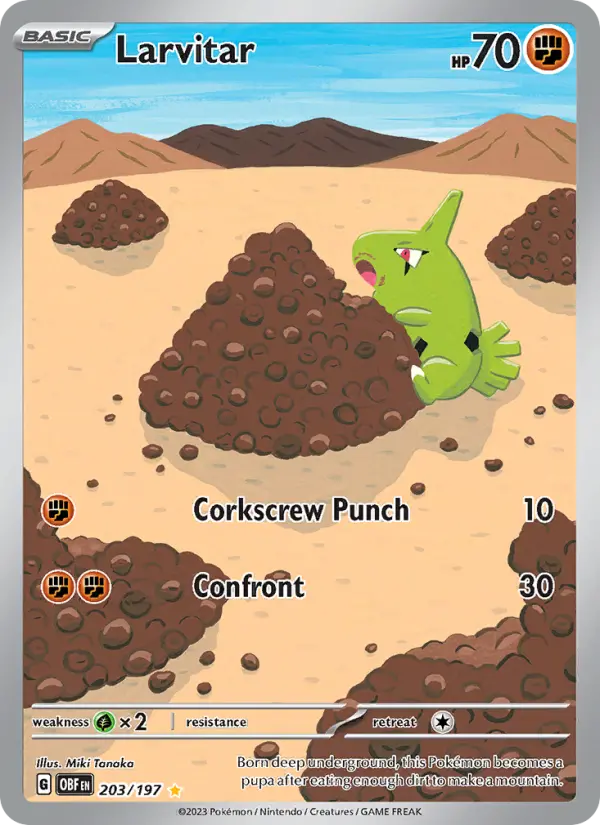 Larvitar 203 Obsidian Flames Pokesingles