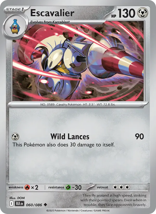 Escavalier 60 Black Bolt Pokesingles