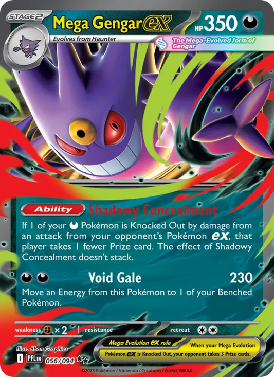Mega Gengar ex 56 Phantasmal Flames Pokesingles