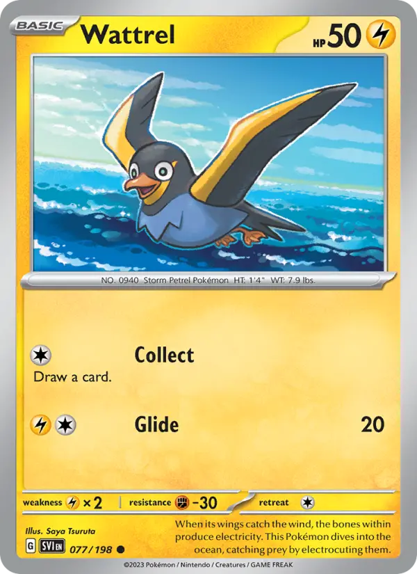 Wattrel 77 Scarlet & Violet Pokesingles