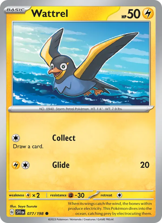 Wattrel 77 Scarlet & Violet Pokesingles