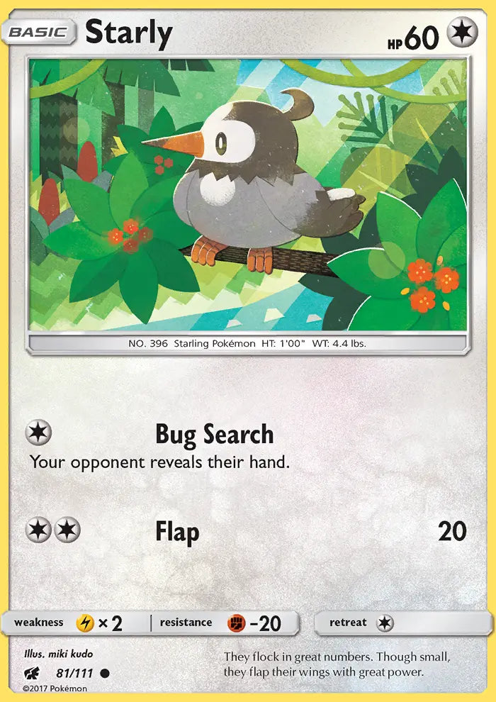Starly 81 Crimson Invasion Pokesingles