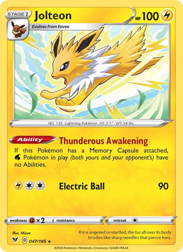 Jolteon 47 Vivid Voltage Pokesingles