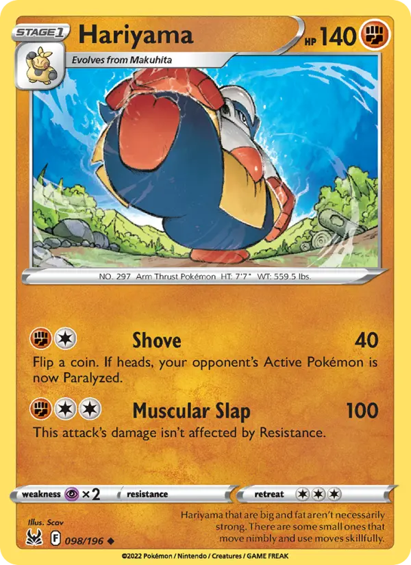 Hariyama 98 Lost Origin Pokesingles