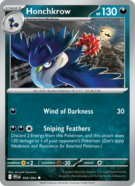 Honchkrow 58 Phantasmal Flames Pokesingles