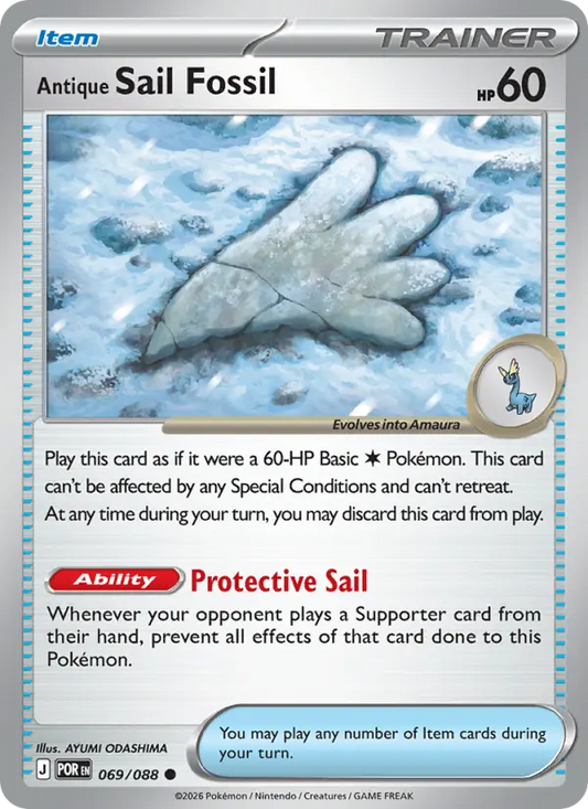 Antique Sail Fossil 69 Perfect Order Pokesingles