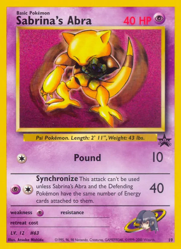 Sabrina's Abra 19 Wizards Black Star Promos Pokesingles