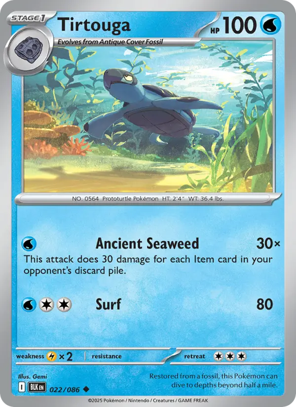 Tirtouga 22 Black Bolt Pokesingles