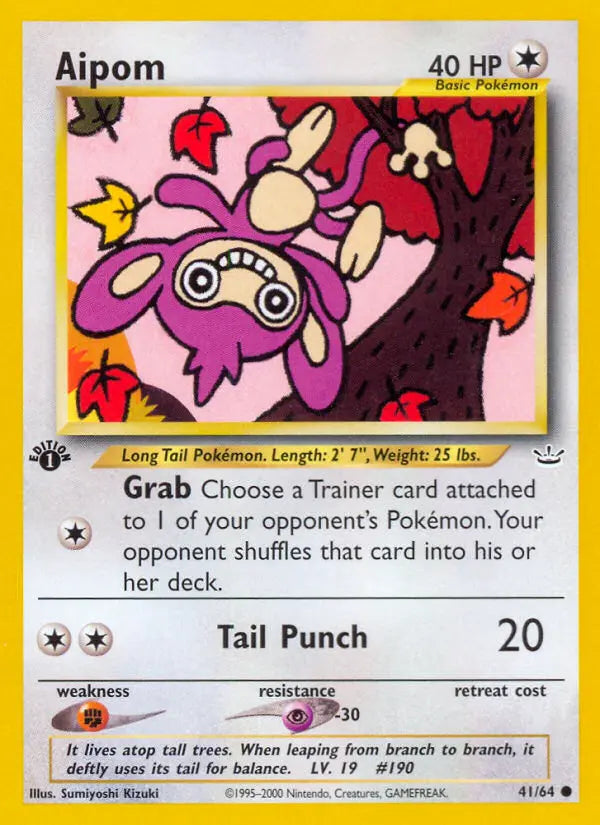 Aipom 41 Neo Revelation Pokesingles