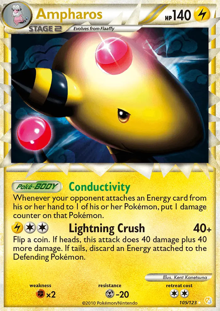 Ampharos 105 HeartGold SoulSilver Pokesingles