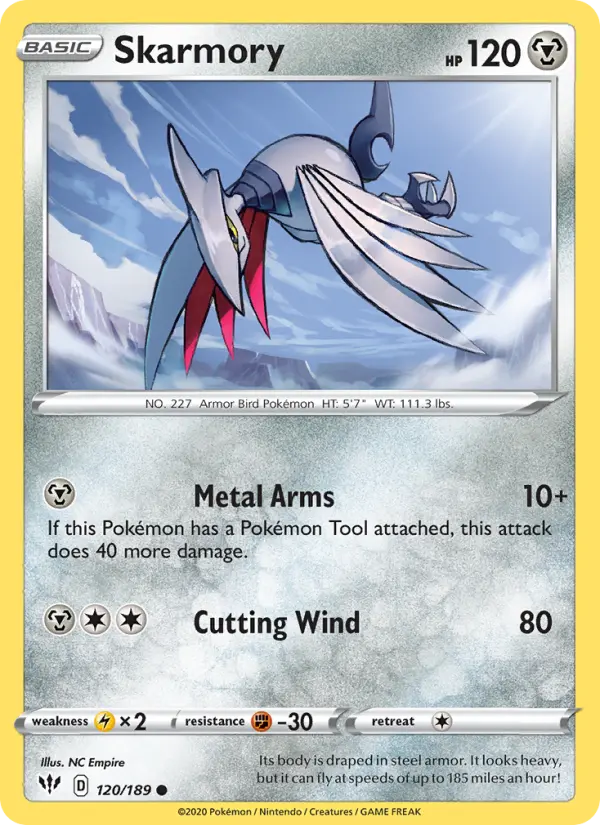 Skarmory 120 Darkness Ablaze Pokesingles