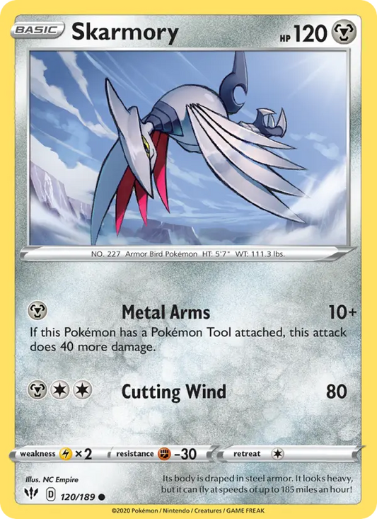 Skarmory 120 Darkness Ablaze Pokesingles