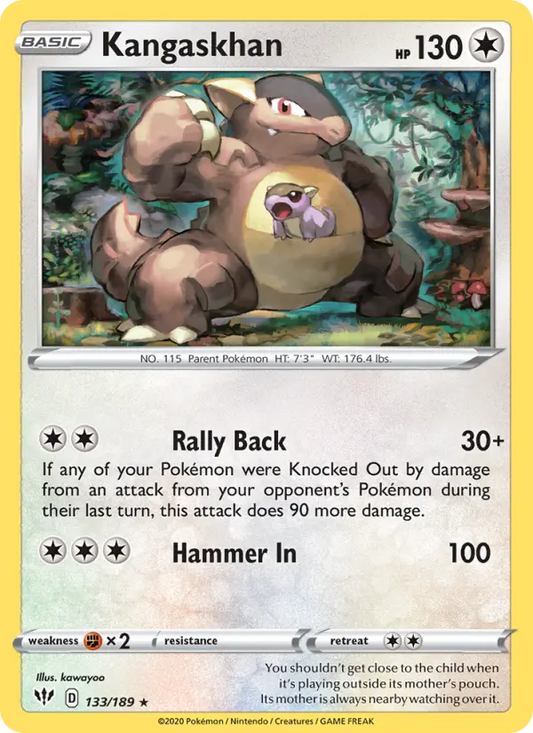 Kangaskhan 133 Darkness Ablaze Pokesingles