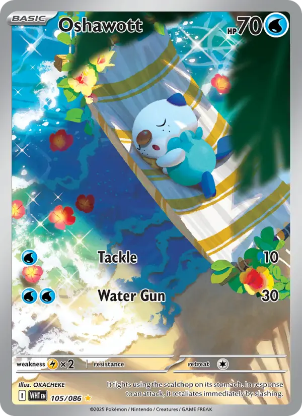 Oshawott 105 White Flare Pokesingles