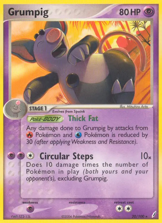Grumpig 20 Crystal Guardians Pokesingles