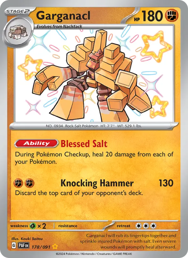 Garganacl 178 Paldean Fates Pokesingles