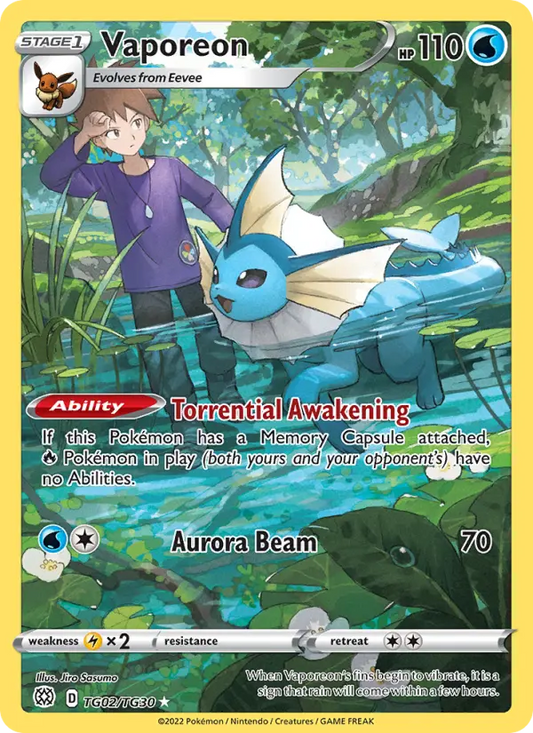 Vaporeon TG02 Brilliant Stars Pokesingles