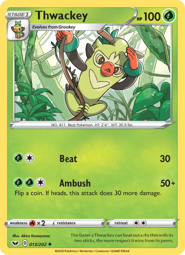 Thwackey 13 Sword & Shield Pokesingles