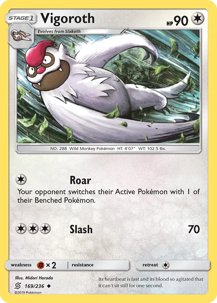 Vigoroth 169 Unified Minds Pokesingles