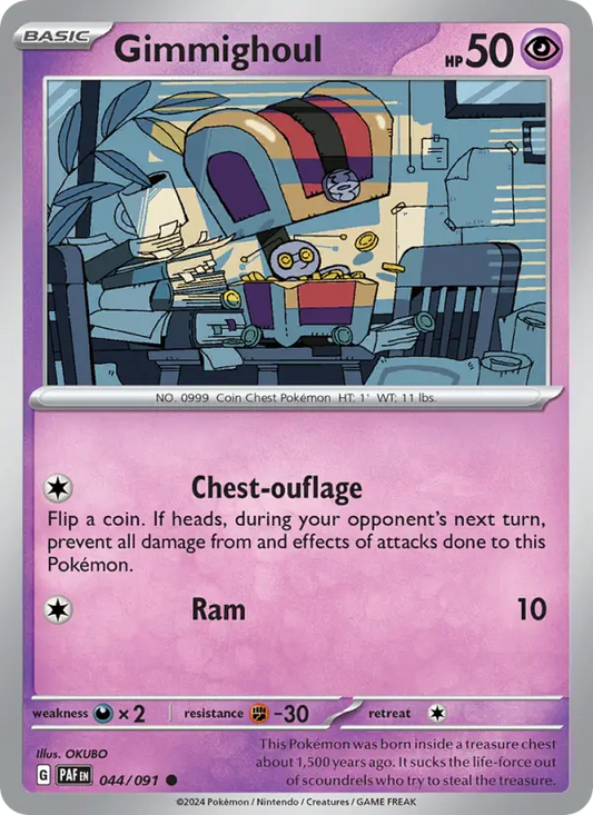 Gimmighoul 44 Paldean Fates Pokesingles
