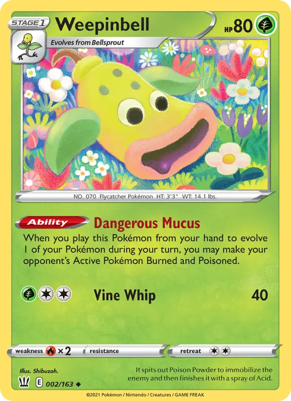 Weepinbell 2 Battle Styles Pokesingles