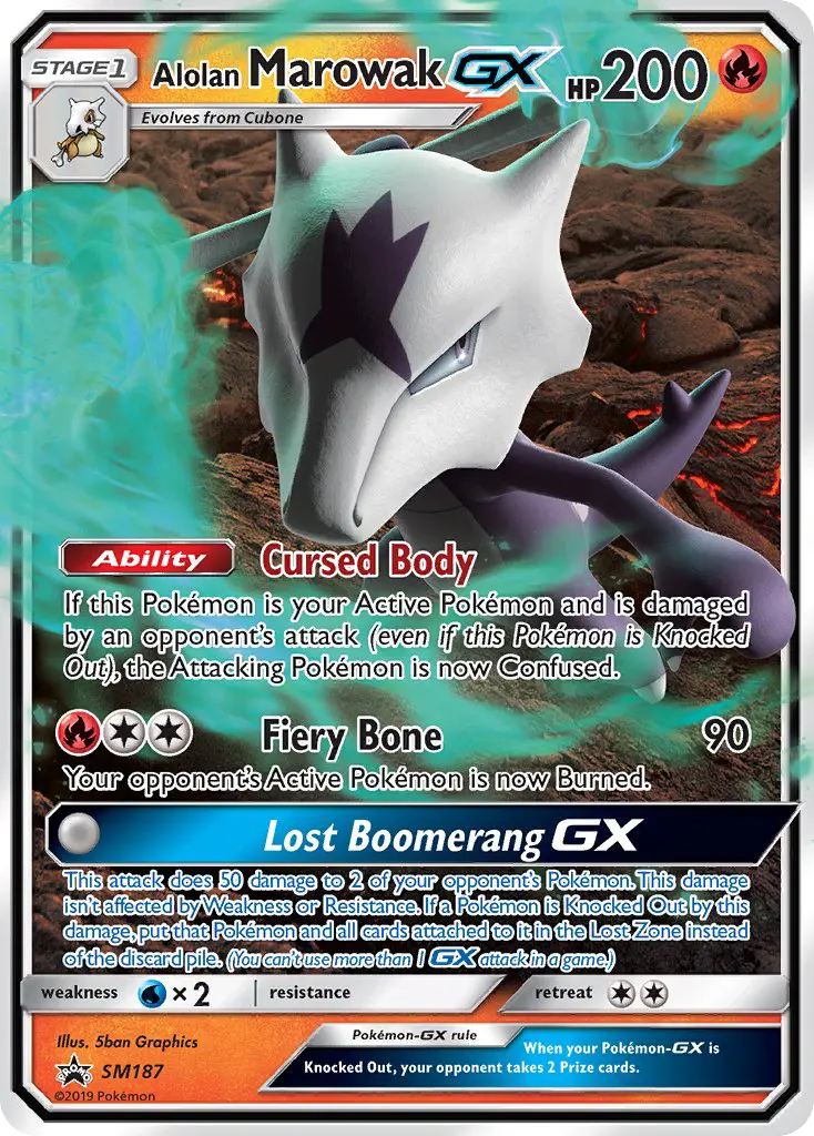 Alolan Marowak GX SM187 SM Black Star Promos Pokesingles