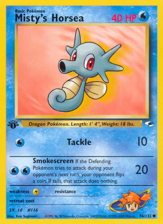 Misty's Horsea 86 Gym Heroes Pokesingles