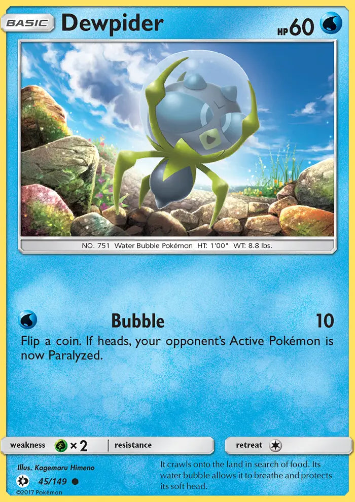 Dewpider 45 Sun & Moon Pokesingles