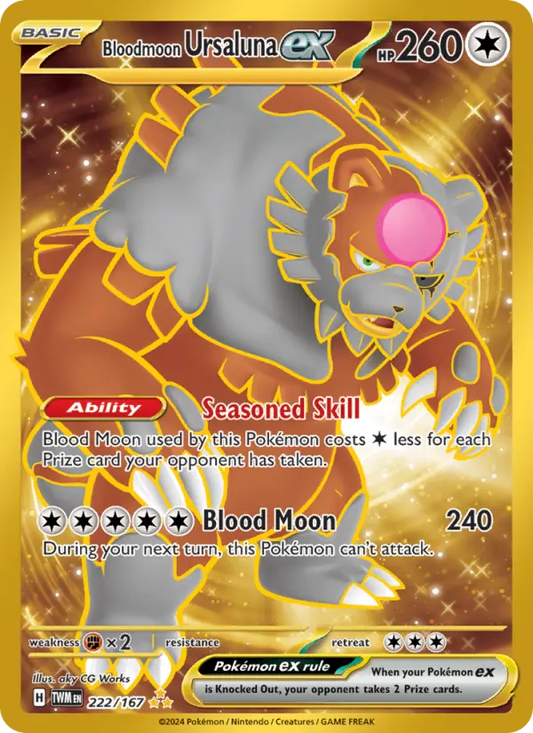 Bloodmoon Ursaluna ex 222 Twilight Masquerade Pokesingles