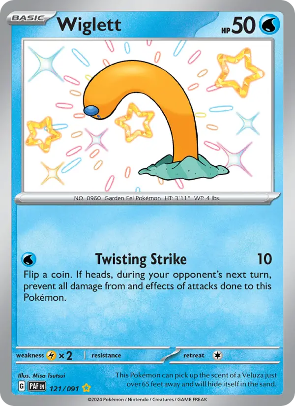 Wiglett 121 Paldean Fates Pokesingles