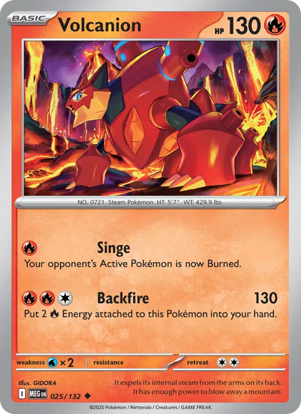Volcanion 25 Mega Evolution Pokesingles