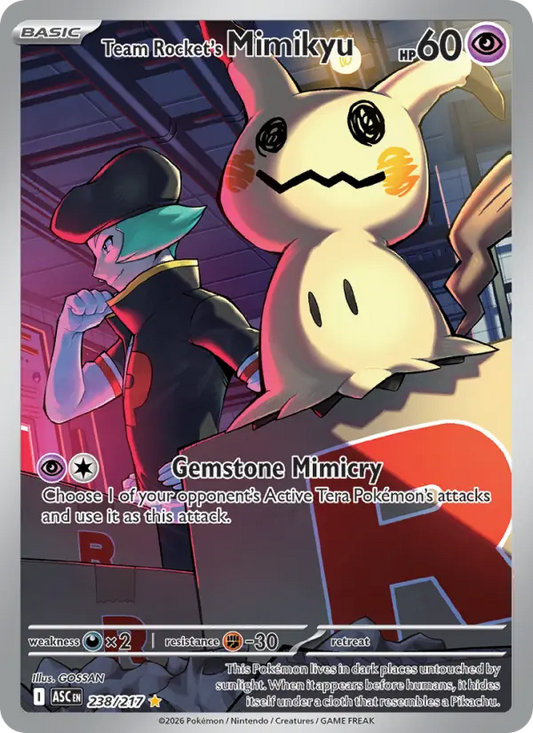 Team Rocket's Mimikyu 238 Ascended Heroes Pokesingles