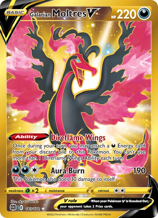 Galarian Moltres V 183 Brilliant Stars Pokesingles