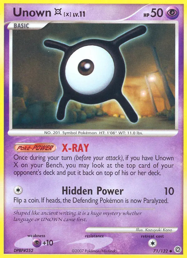 Unown X 71 Secret Wonders Pokesingles