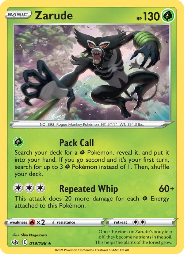 Zarude 19 Chilling Reign Pokesingles