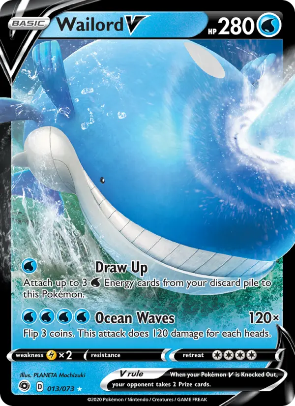 Wailord V 13 Champion's Path Pokesingles